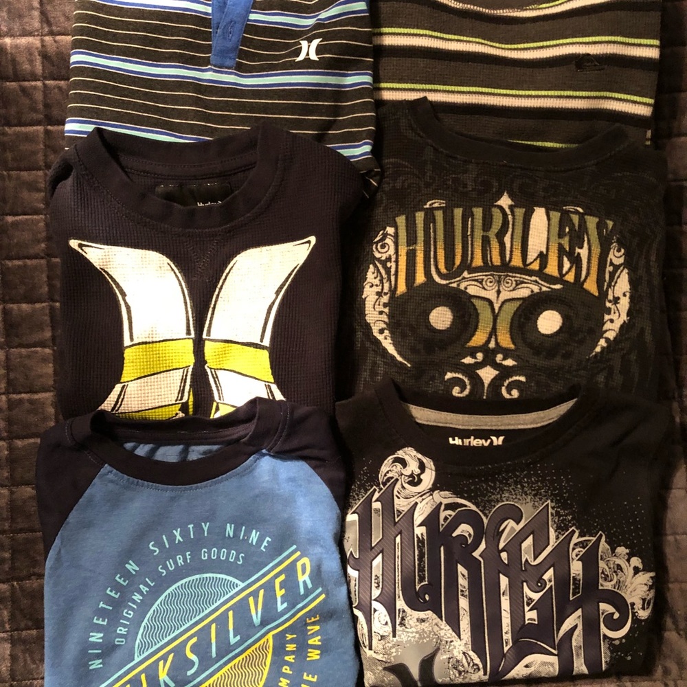COPY - Hurley and Quicksilver Boys long sleeve lot